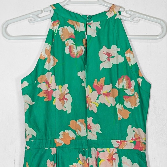 Emily & Fin NEW Alyssa Midi Dress Womens M Modcloth Cotton Sweet Pea Floral - Picture 4 of 7
